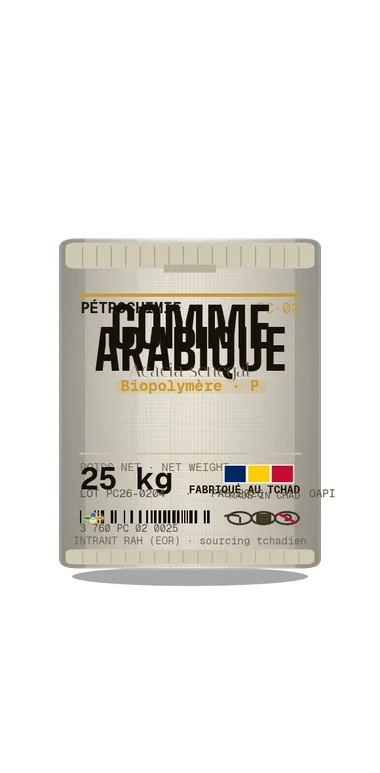 Sac d’intrant Gomme arabique — Pétrochimie EnerTchad, fabriqué au Tchad