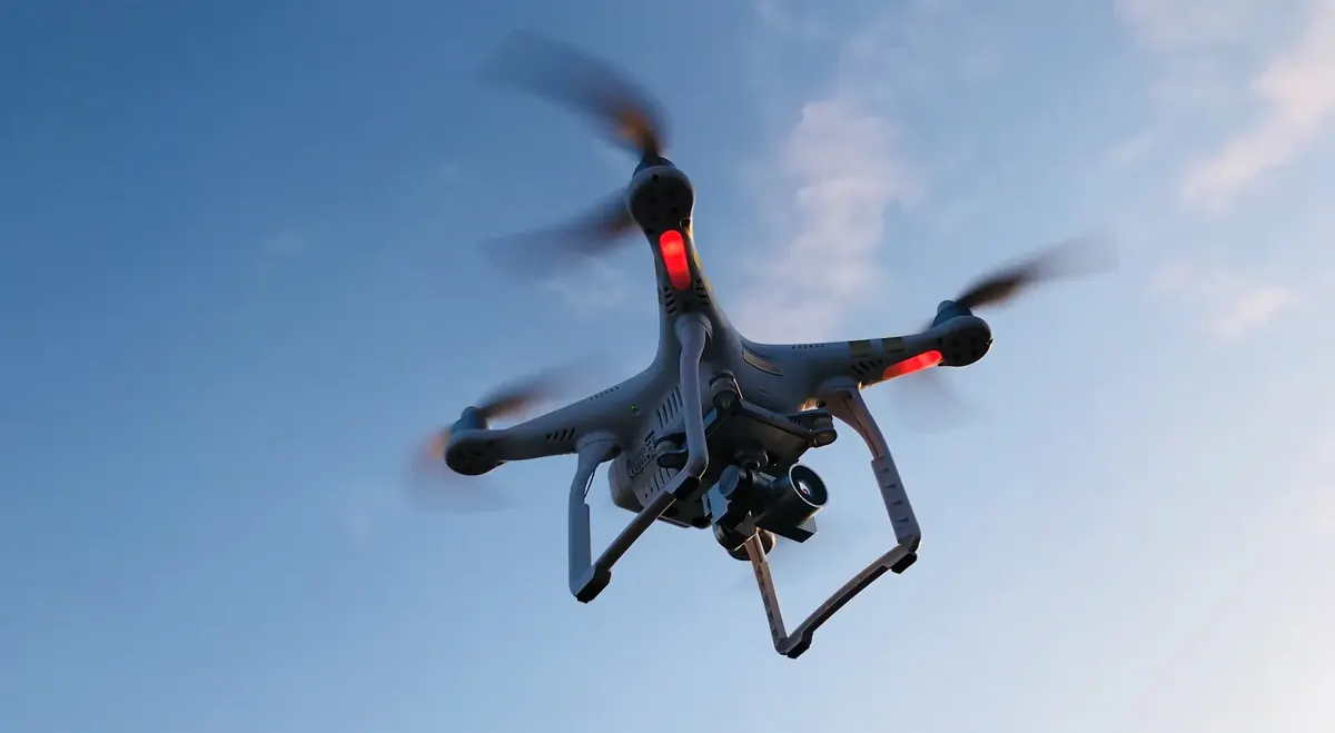 Drone d’inspection au-dessus d’un champ